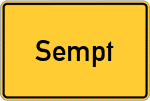 Place name sign Sempt