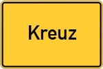 Place name sign Kreuz, Kreis Ebersberg, Oberbayern