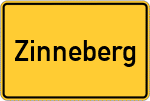 Place name sign Zinneberg, Kreis Ebersberg, Oberbayern