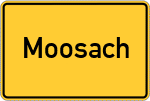 Place name sign Moosach