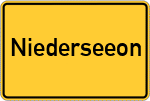 Place name sign Niederseeon