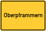Place name sign Oberpframmern