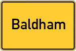 Place name sign Baldham