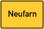 Place name sign Neufarn