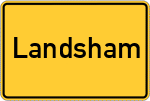 Place name sign Landsham