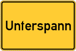 Place name sign Unterspann