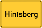 Place name sign Hintsberg