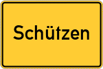 Place name sign Schützen