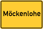 Place name sign Möckenlohe
