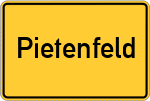 Place name sign Pietenfeld