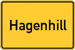 Place name sign Hagenhill