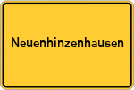 Place name sign Neuenhinzenhausen, Bayern