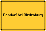 Place name sign Pondorf bei Riedenburg, Altmühl