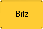 Place name sign Bitz, Mittelfranken