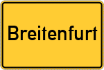Place name sign Breitenfurt