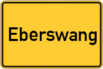 Place name sign Eberswang