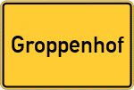 Place name sign Groppenhof