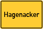 Place name sign Hagenacker