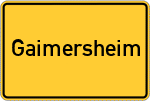 Place name sign Gaimersheim