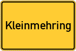 Place name sign Kleinmehring