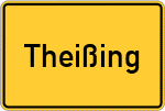 Place name sign Theißing