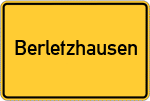 Place name sign Berletzhausen