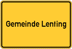 Place name sign Gemeinde Lenting