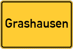 Place name sign Grashausen