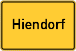 Place name sign Hiendorf