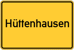 Place name sign Hüttenhausen