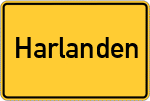 Place name sign Harlanden
