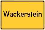 Place name sign Wackerstein