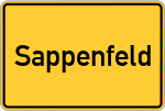 Place name sign Sappenfeld