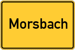 Place name sign Morsbach, Mittelfranken