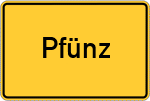 Place name sign Pfünz