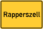 Place name sign Rapperszell, Bayern