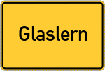 Place name sign Glaslern