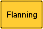 Place name sign Flanning