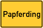 Place name sign Papferding
