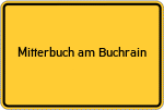 Place name sign Mitterbuch am Buchrain