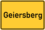 Place name sign Geiersberg