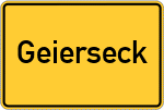Place name sign Geierseck