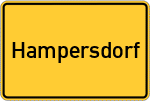 Place name sign Hampersdorf, Stadt