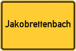Place name sign Jakobrettenbach