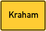 Place name sign Kraham