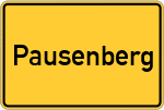 Place name sign Pausenberg, Stadt