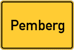 Place name sign Pemberg, Stadt