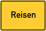 Place name sign Reisen, Kreis Erding