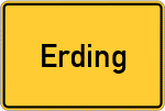 Place name sign Erding
