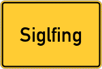 Place name sign Siglfing